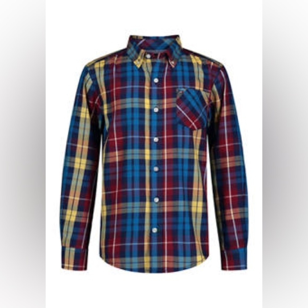 Tommy Hilfiger | Boys Vibrant Plaid Long‎ Sleeve Button Down Shirt